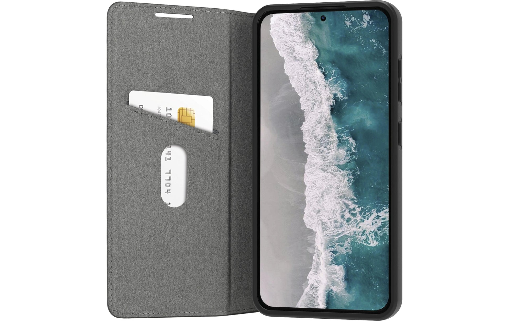 dbramante1928 Wallethülle – für Samsung Galaxy S24, mit Ständer, 1 Kartenfach, PU, Schwarz