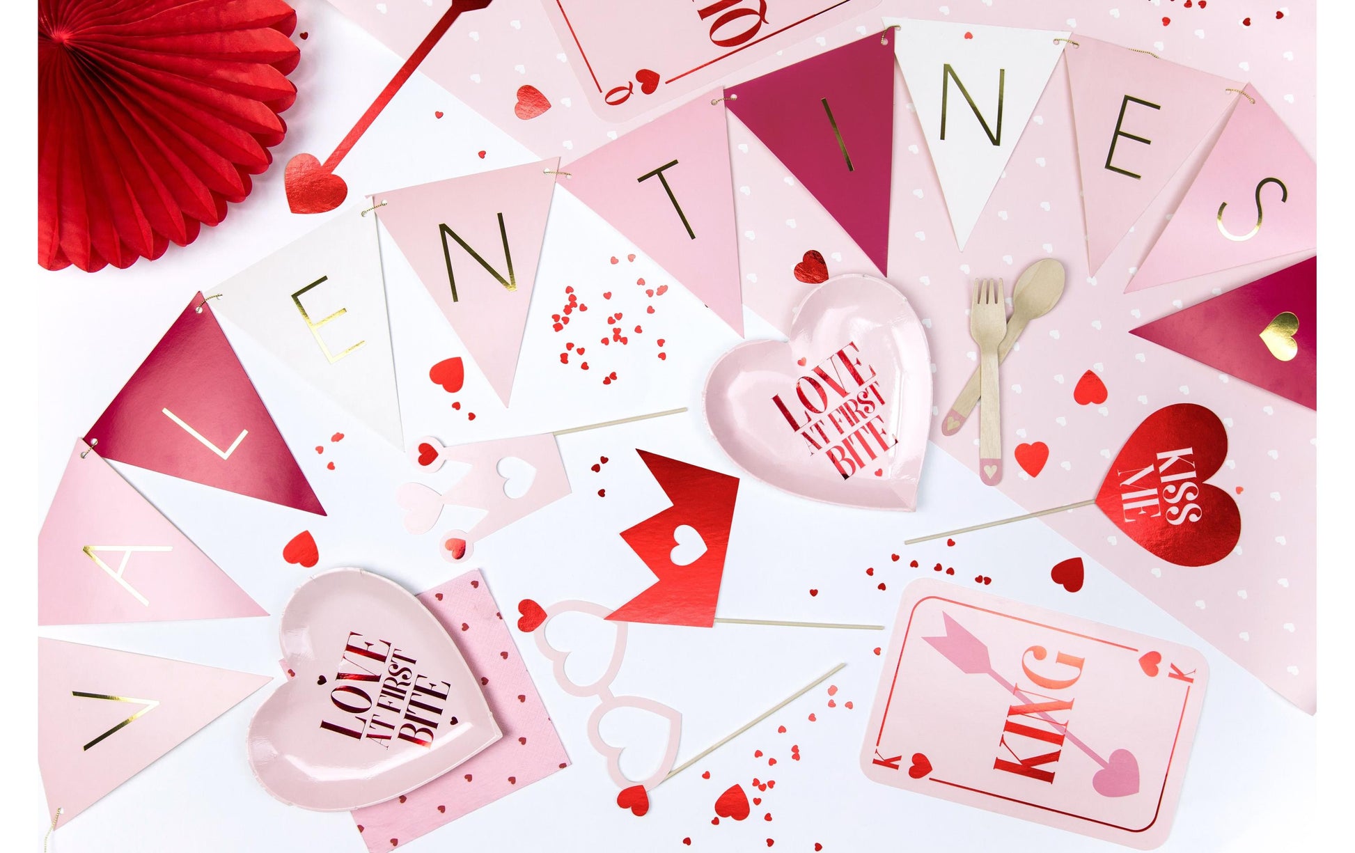 PartyDeco Partykannonen Herzen – Rot – Ø 2,5 cm – Folie – 10 g – 1 Stk
