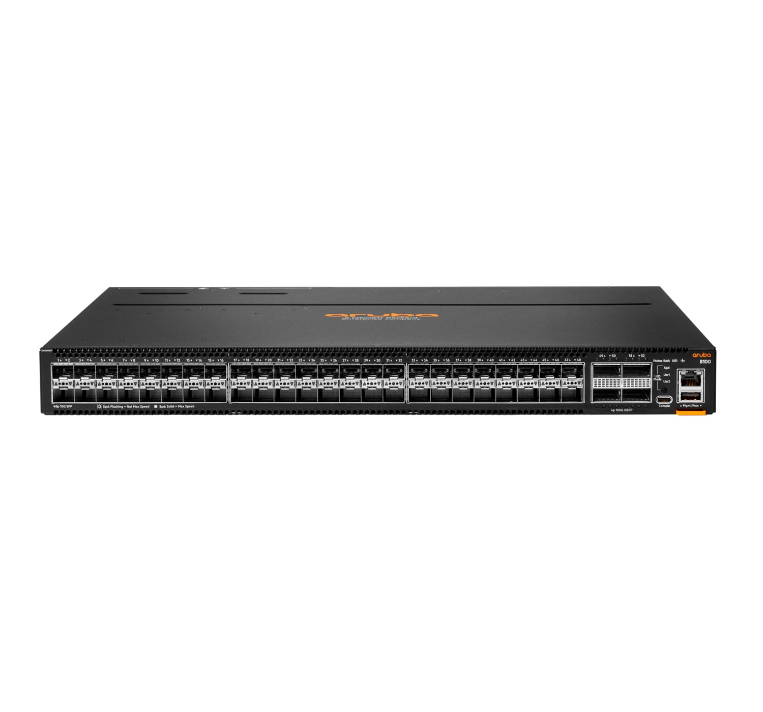 HPE Aruba Networking CX 8100 – Managed L3 Switch – 48× SFP+, 4× QSFP28, 1U
