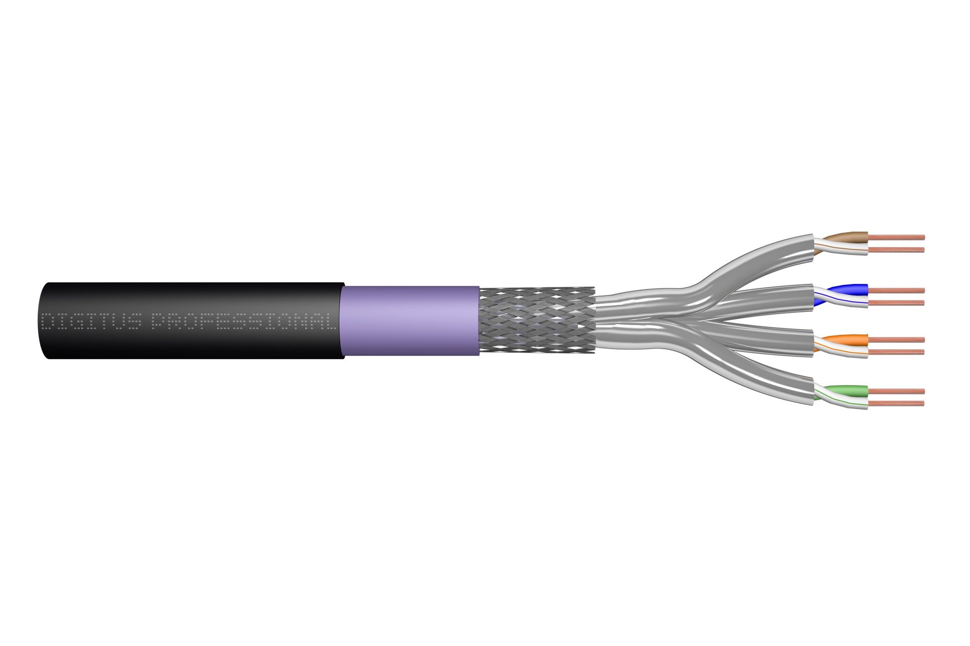 Digitus Installationskabel – 100 m, Schwarz, geschirmt (S/FTP), Erdverlegekabel