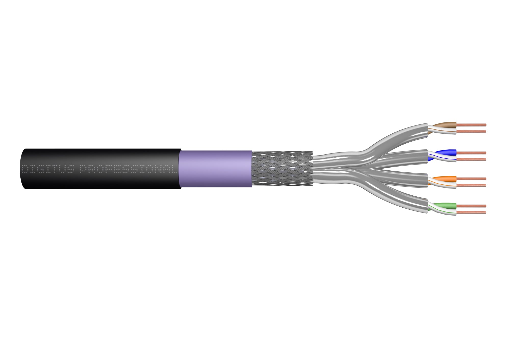 Digitus Installationskabel – 100 m, Schwarz, geschirmt (S/FTP), Erdverlegekabel