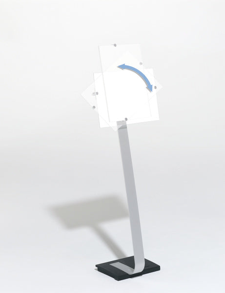 Durable Crystal Sign – Bodenständer, A3, 118–125 cm