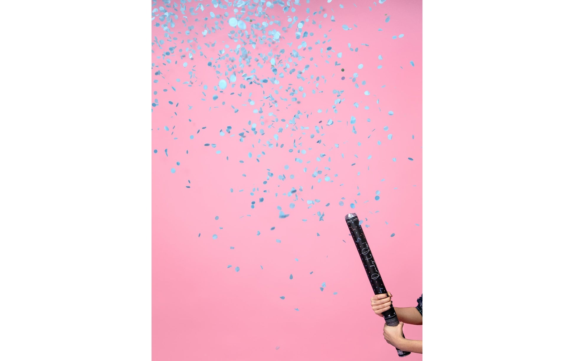 PartyDeco Konfettikanone – Blau – 60 cm – 1 Stk
