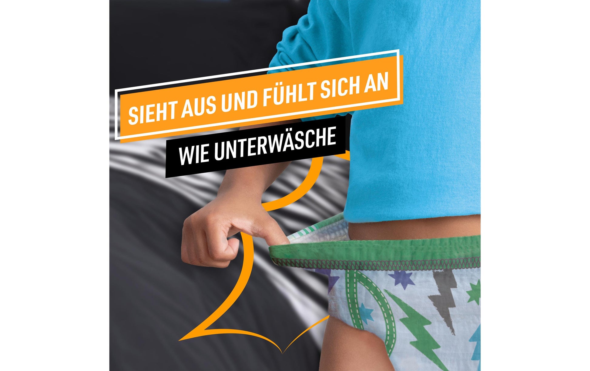 Pampers Nachtwindeln Ninjamas Jungs – Grösse 4–7 Jahre (17–30 kg) – 60 Stk – blau