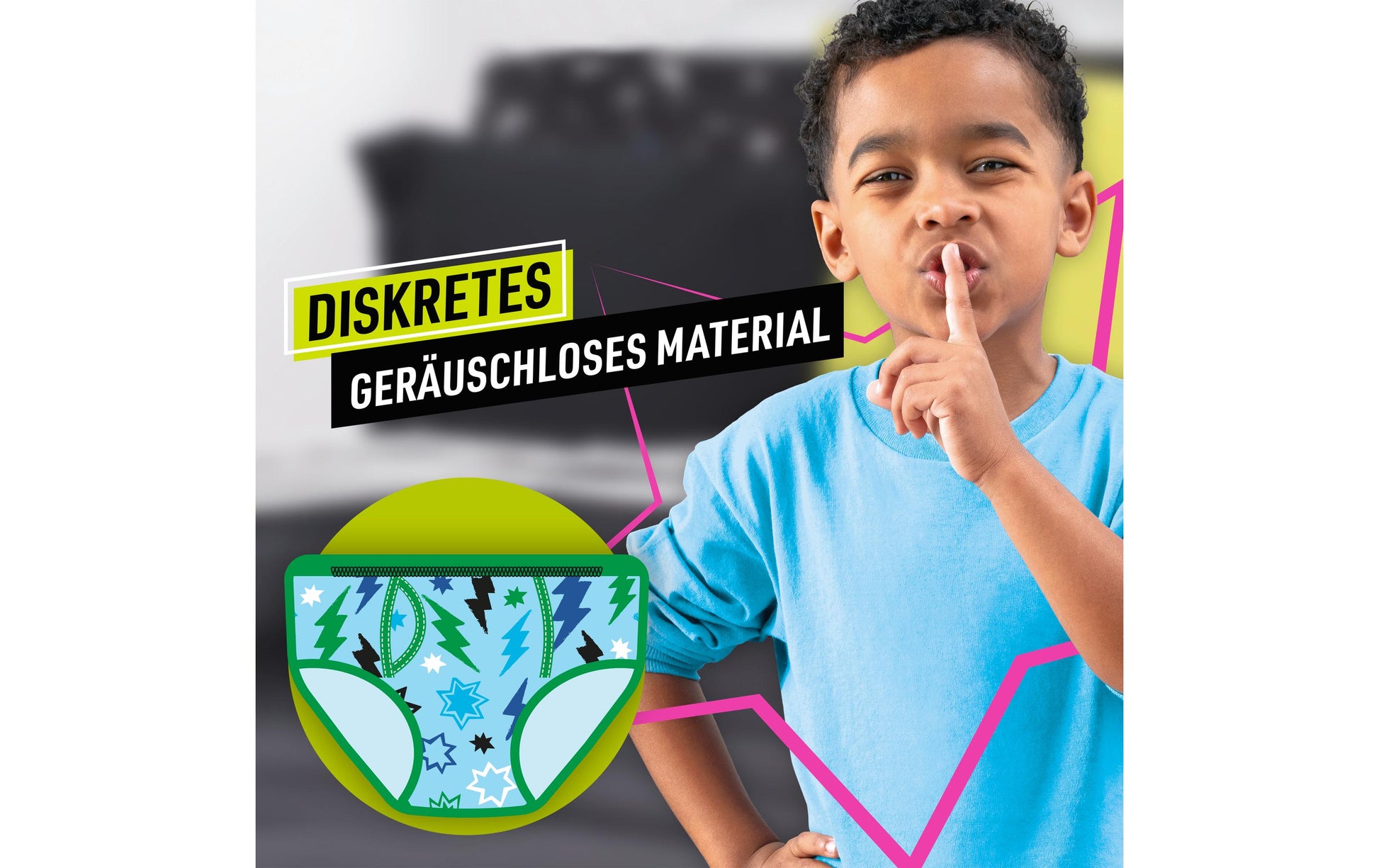 Pampers Nachtwindeln Ninjamas – 8–12 Jahre (27–43 kg) – 54 Stk, blau