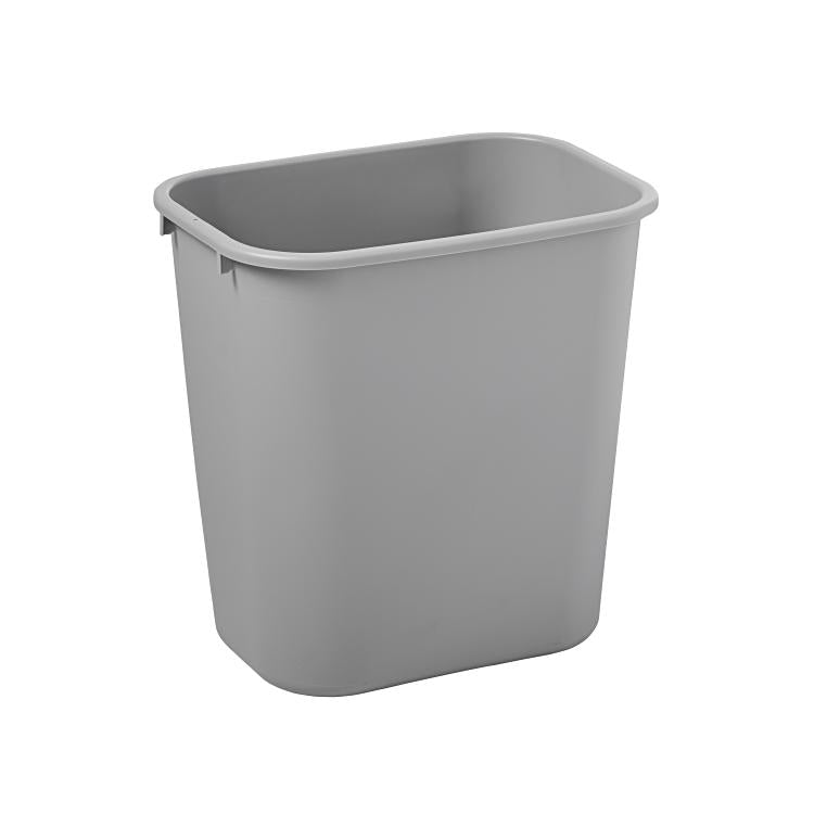 Rubbermaid Papierkorb – 26,6 l – Kunststoff (PP), rechteckig – grau