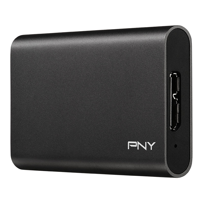 PNY Elite PSD1CS1050-960-FFS – 960 GB Portable SSD, USB 3.2 Gen1 (Micro-USB B), 420 MB/s, schwarz
