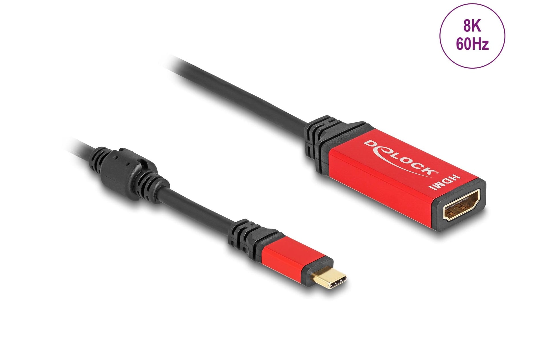 DeLOCK USB-C zu HDMI Adapter – 8K (7680 × 4320) @ 60 Hz, DisplayPort 1.4 (DP Alt Mode), 0,2 m, HDR10