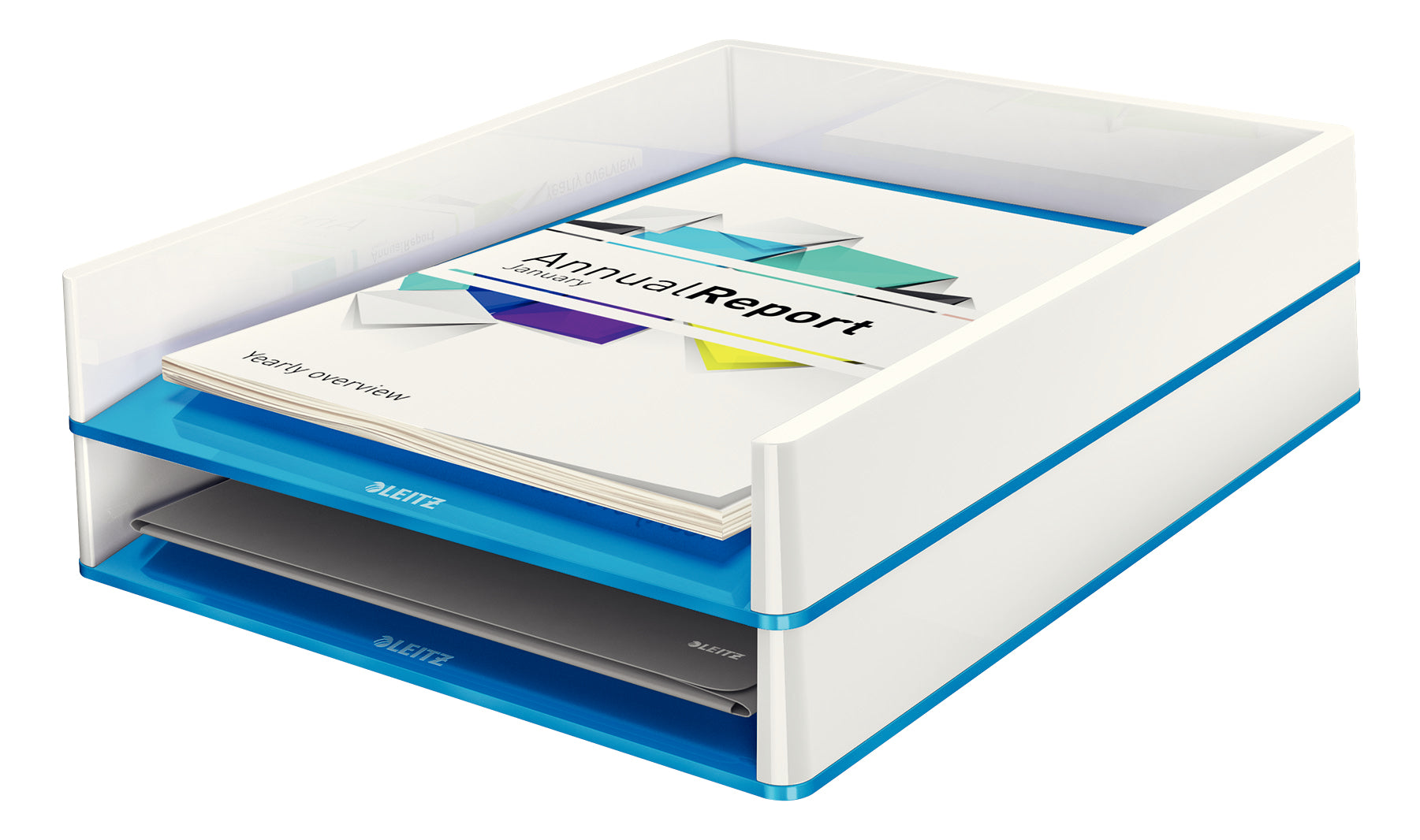 Leitz Briefkorb – Kunststoff, metallisch, blau