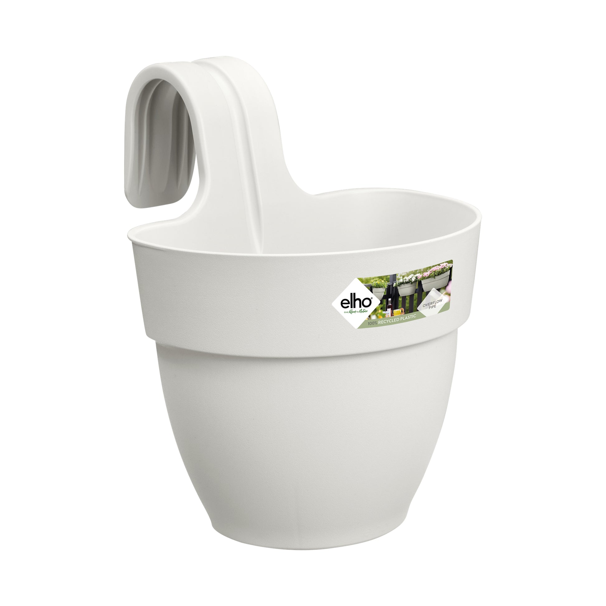 elho Hängeblumentopf – 2800 ml – Kunststoff, Weiss