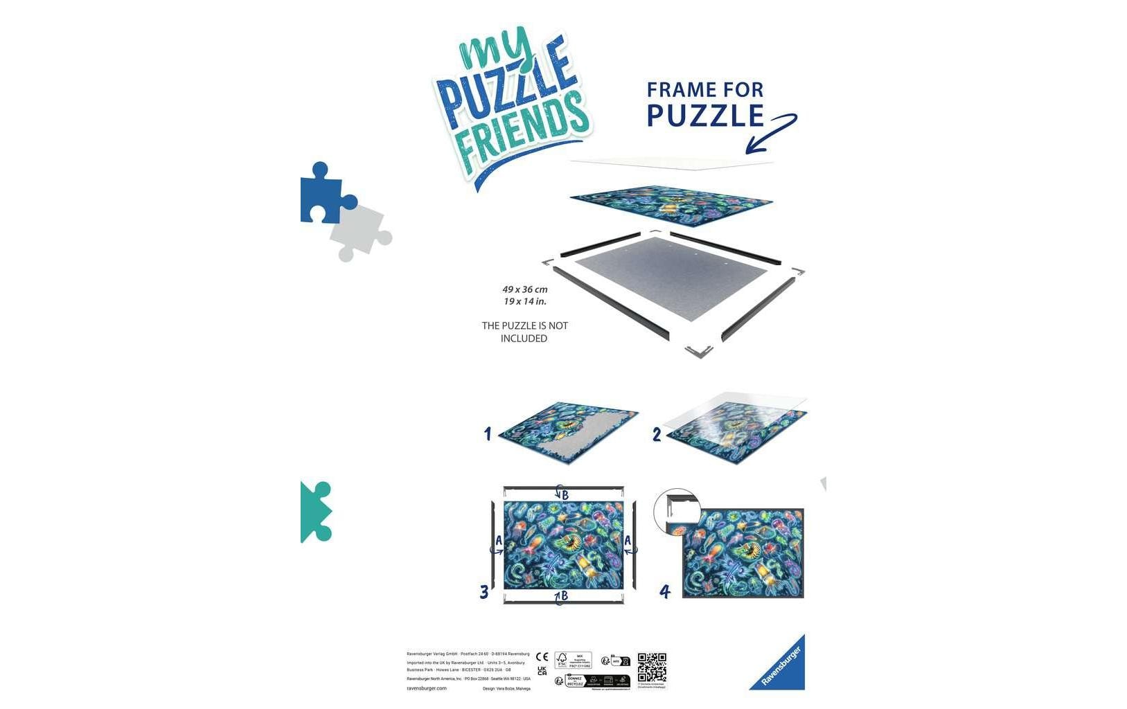 Ravensburger Puzzle-Rahmen – für 1000 Teile – Schwarz – 71 × 51 × 1,5 cm