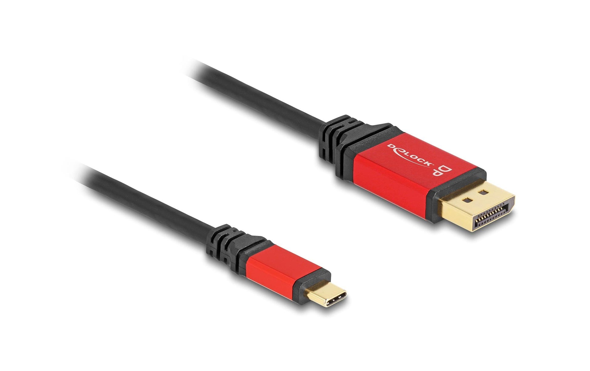 DeLOCK USB-C auf DisplayPort Kabel DP 1.4 – 8K 60 Hz – 2 m – HDR – Rot