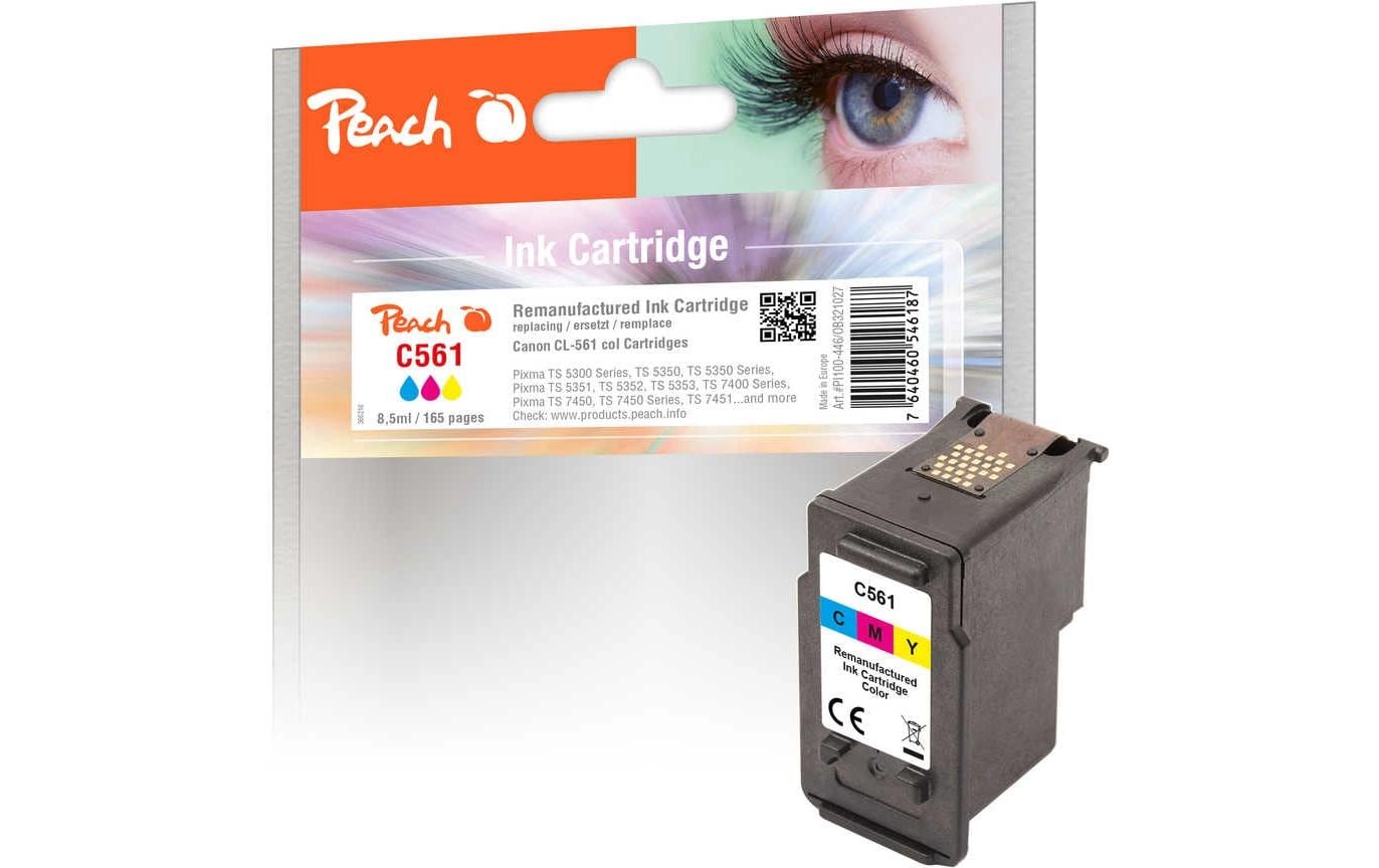 Peach CL-561 Dreifarbig Tintenpatrone (Kompatibel) – 165 Seiten – für Canon Pixma TS 5300/5350/5400 …