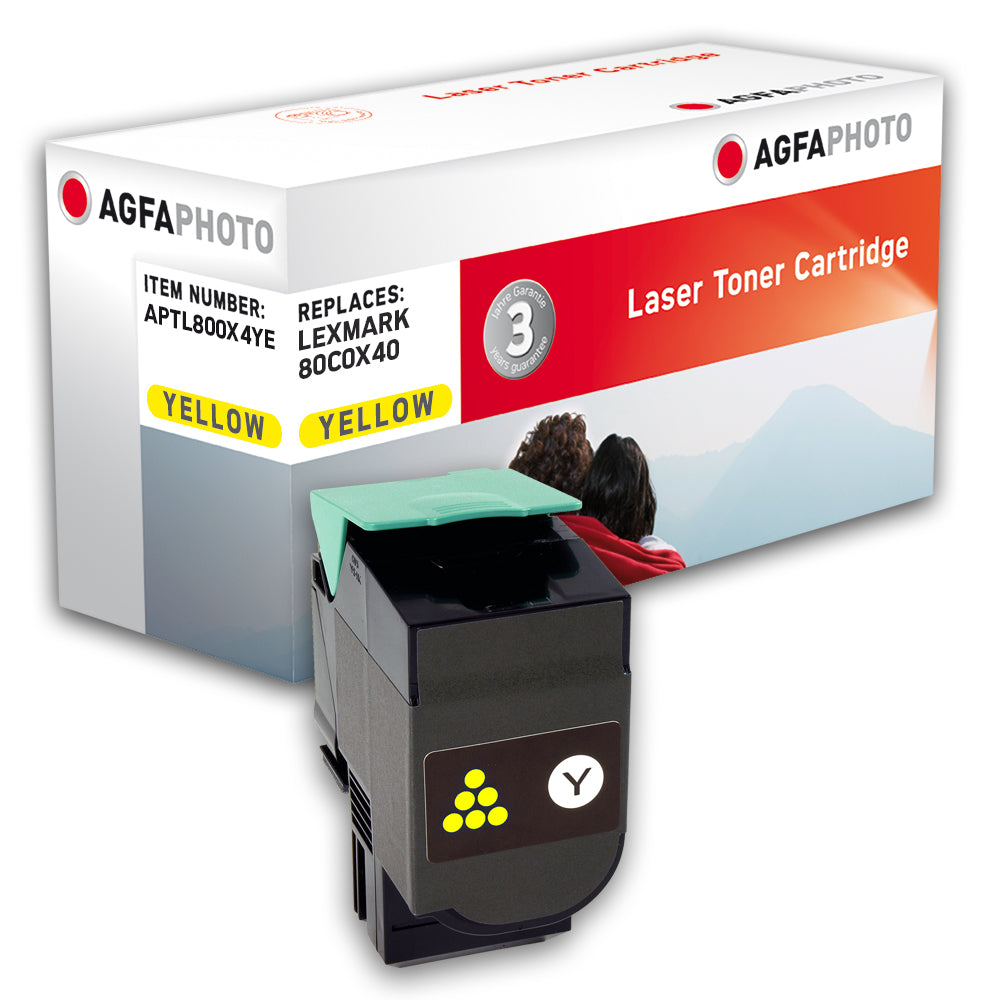 AgfaPhoto APTL800X4YE (80C0X40) Gelber Toner – Kompatibel – 4'000 Seiten – für Lexmark