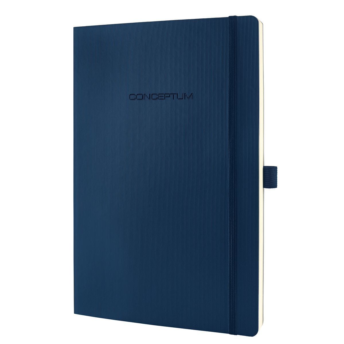 Sigel Notizbuch Conceptum, A4, liniert, Fadenheftung, Softcover, 194 Seiten, 80 g/m² – Dunkelblau