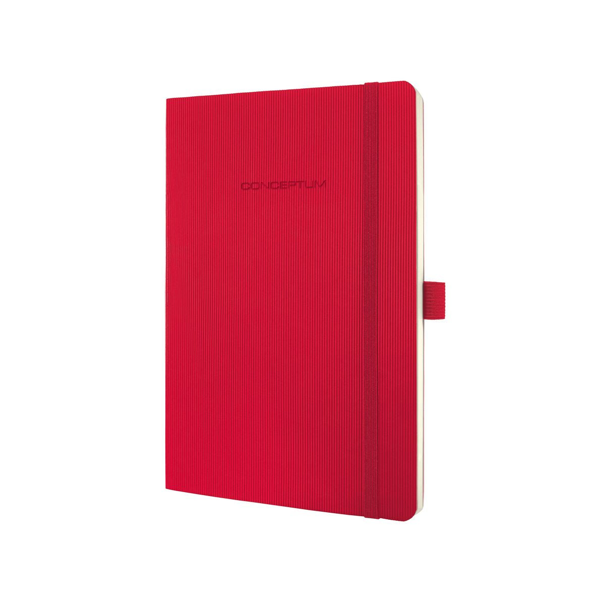 Sigel Notizbuch, A5, liniert, Fadenheftung, Softcover, 194 Seiten, 80 g/m² – rot