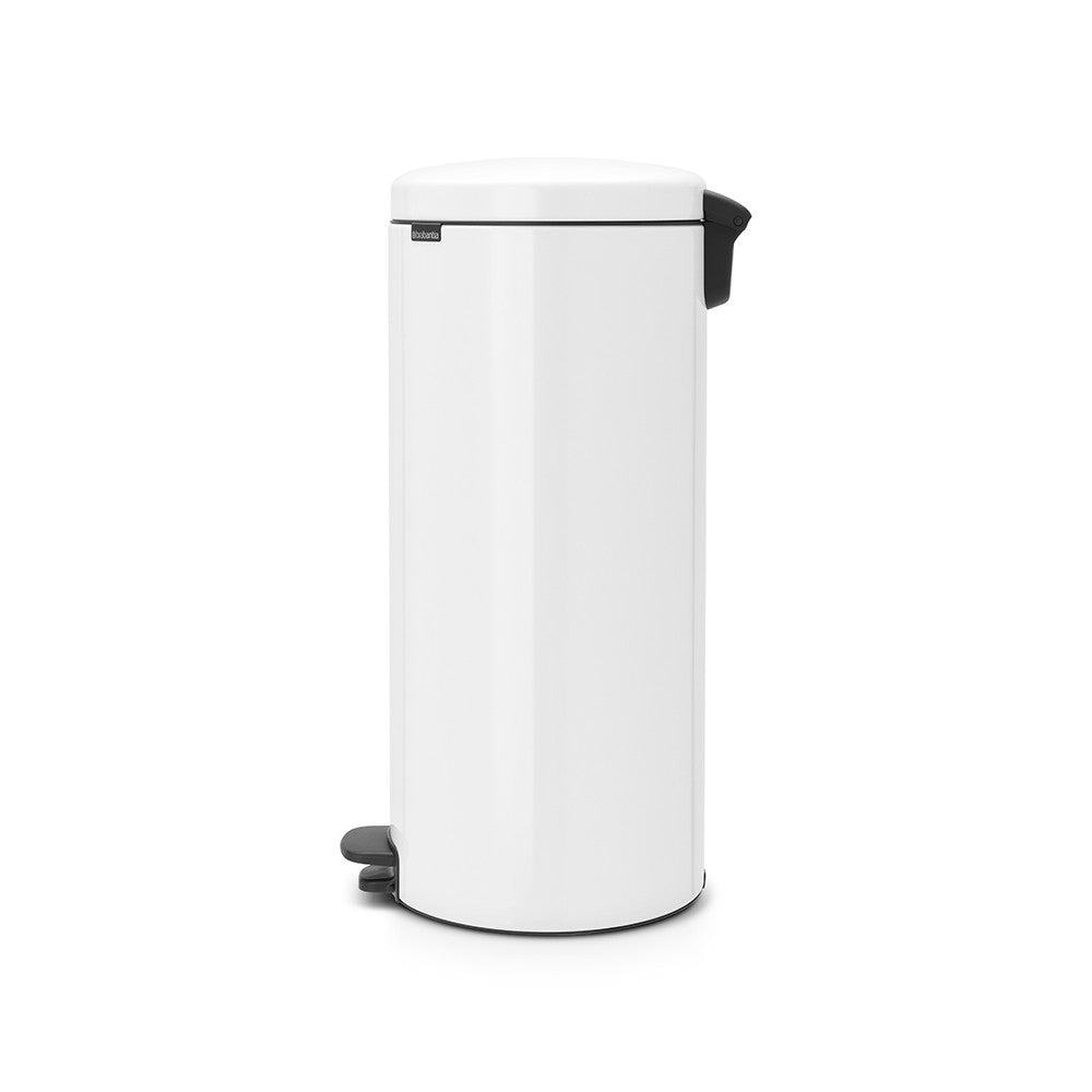 Brabantia Papierkorb NewIcon – 30 l – mit Deckel, Kunststoff-Einsatz, weiss