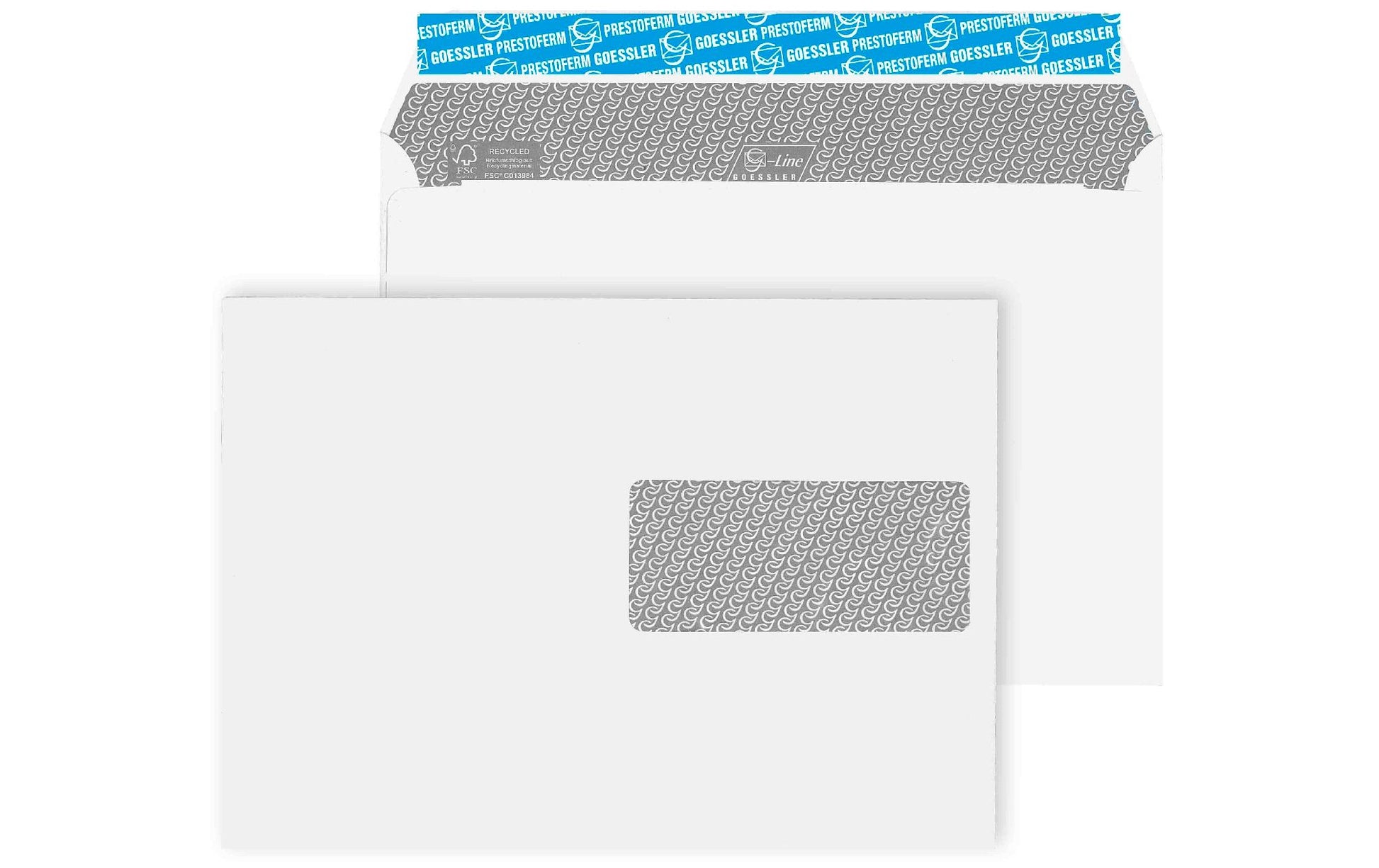 Goessler Couvert C5, Fenster rechts, selbstklebend, weiss, 100 g/m², Recyclingpapier – 500 Stk.