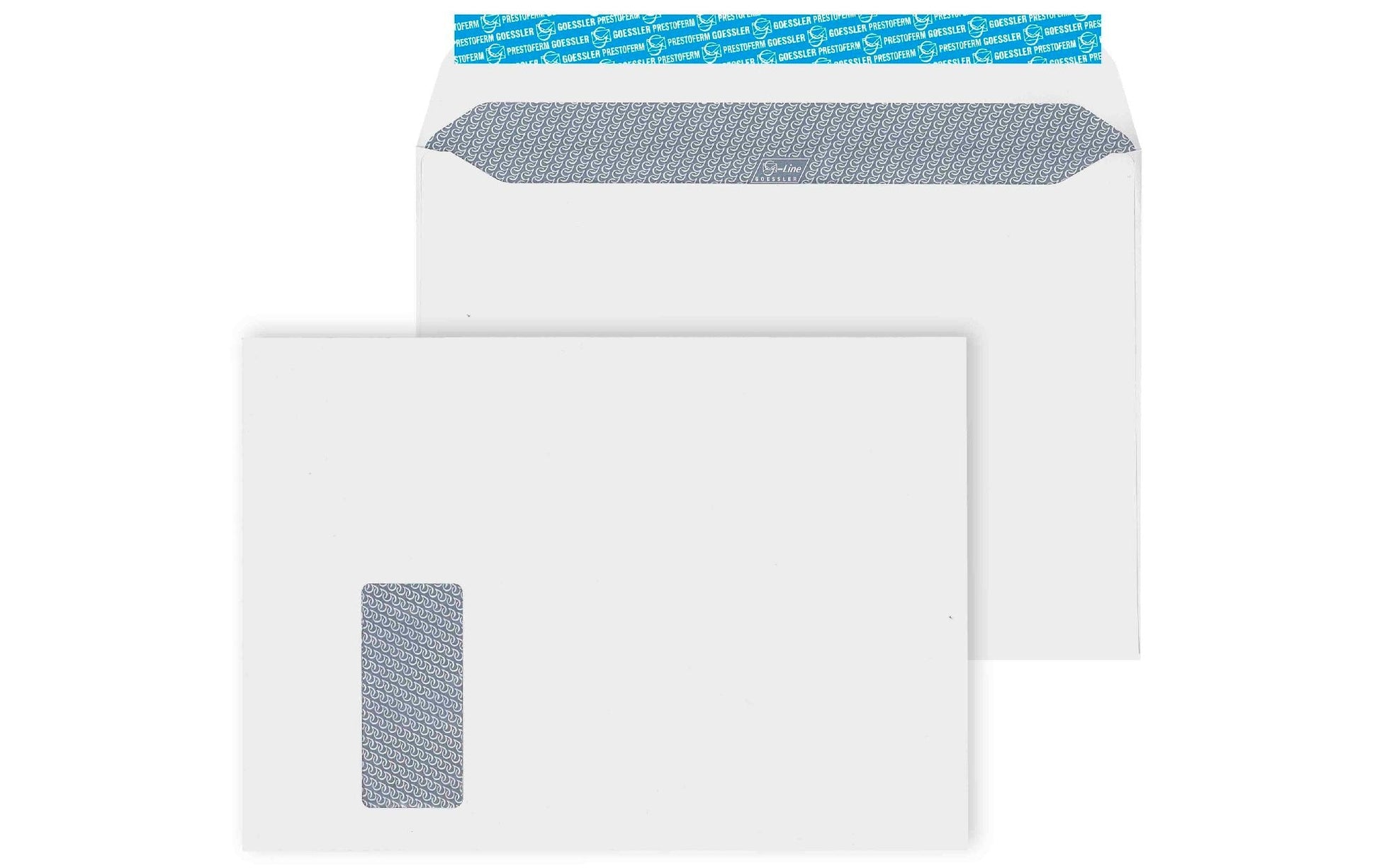 Goessler Couvert C4, Fenster links, Selbstklebend, Weiss, 120 g/m² – 250 Stk.