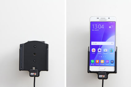 Brodit Auto-Halterung, neigbar/drehbar, mit Zigarettenanzünder – für Samsung Galaxy A5 (2016) – Schwarz