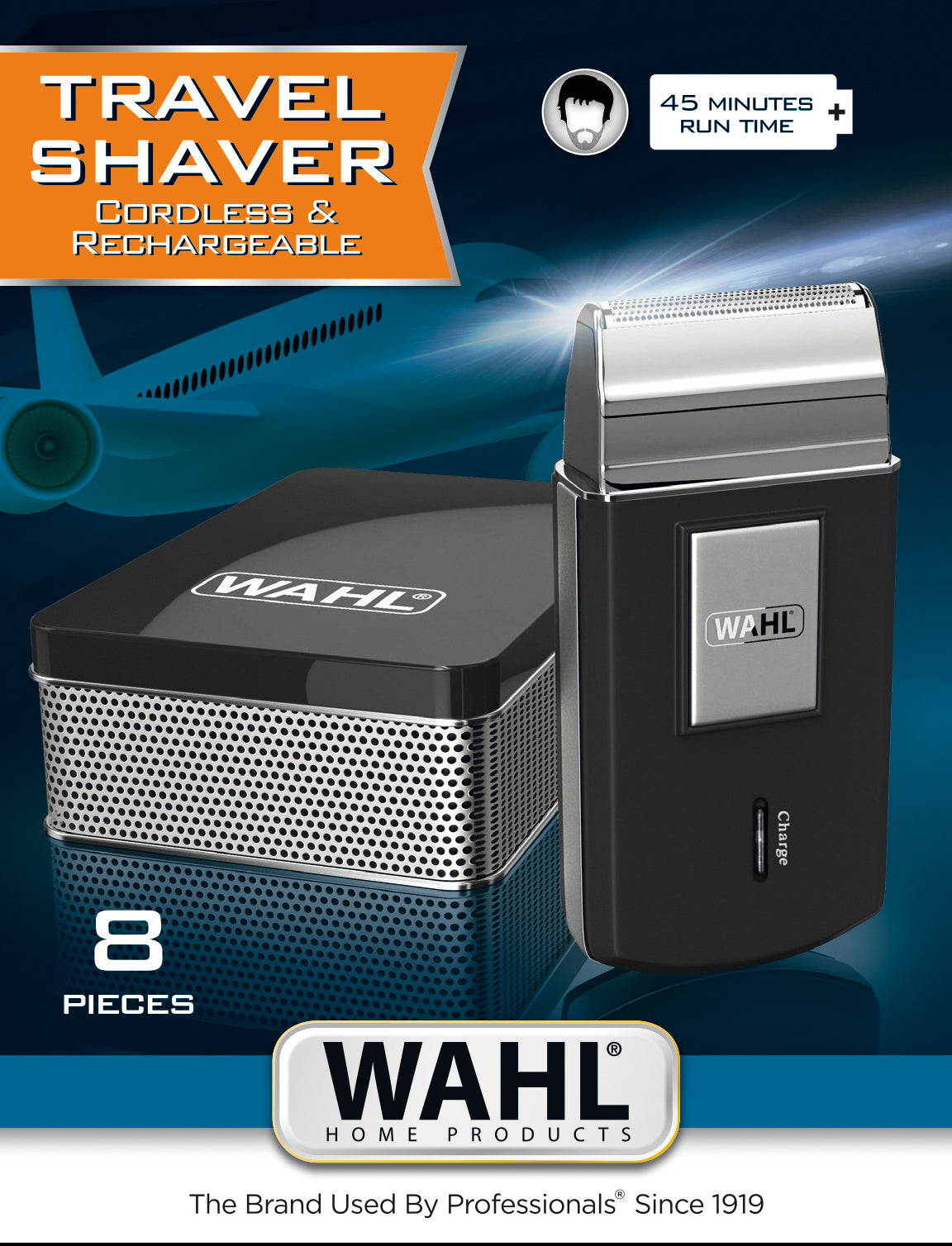 Wahl Folienschaber 03615-1016 – schwarz, silber – 45 min