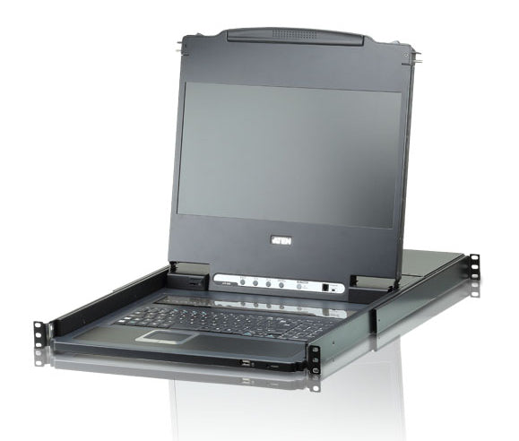 ATEN 17,3" Breitbild – Rack-LCD-Konsole – 1920 × 1080, DVI/DP, USB, UK-Layout – 1U