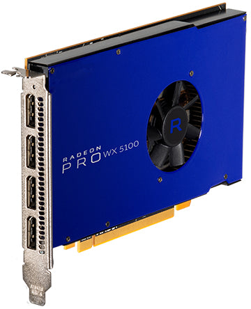 AMD Radeon Pro WX 5100 – PCIe Grafikkarte – 4×DisplayPort 1.4, PCIe 3.0, 8 GB GDDR5