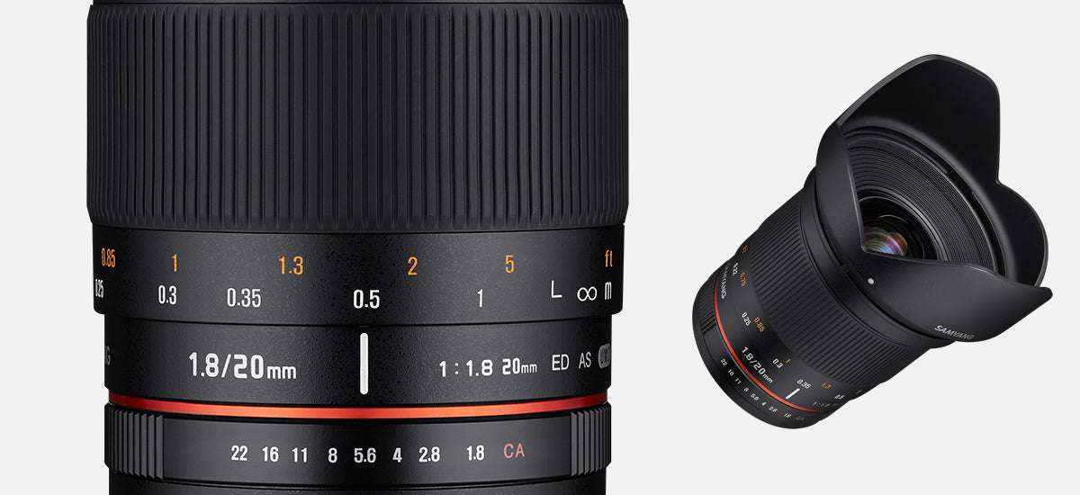Samyang 20mm F1.8 ED AS UMC Objektiv – Sony E-Mount – für Sony