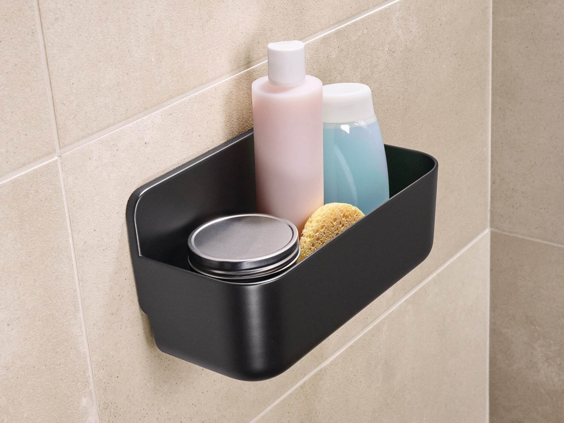TESA Aufbewahrungsbox (Bad) LAVAA – ABS, 26×11×13 cm, Schwarz