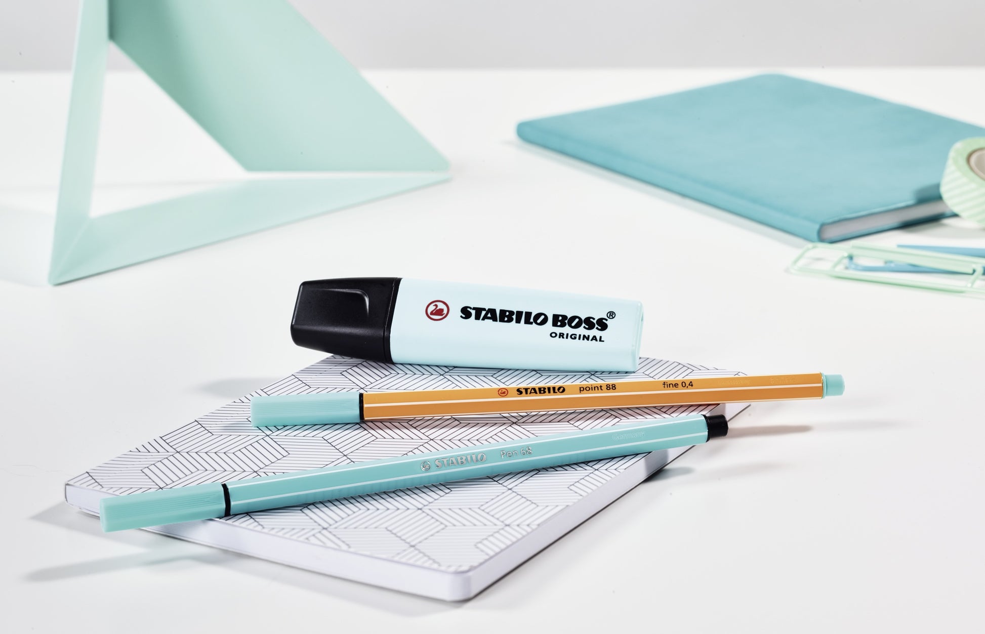 STABILO BOSS Original Textmarker Set 6 Farben Pastell – Keilspitze, 2–5 mm