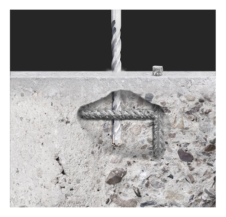 kwb Hammerbohrer 10 × 460 mm Hartmetall SDS Plus – für Mauerwerk & Beton – 4-Schneider