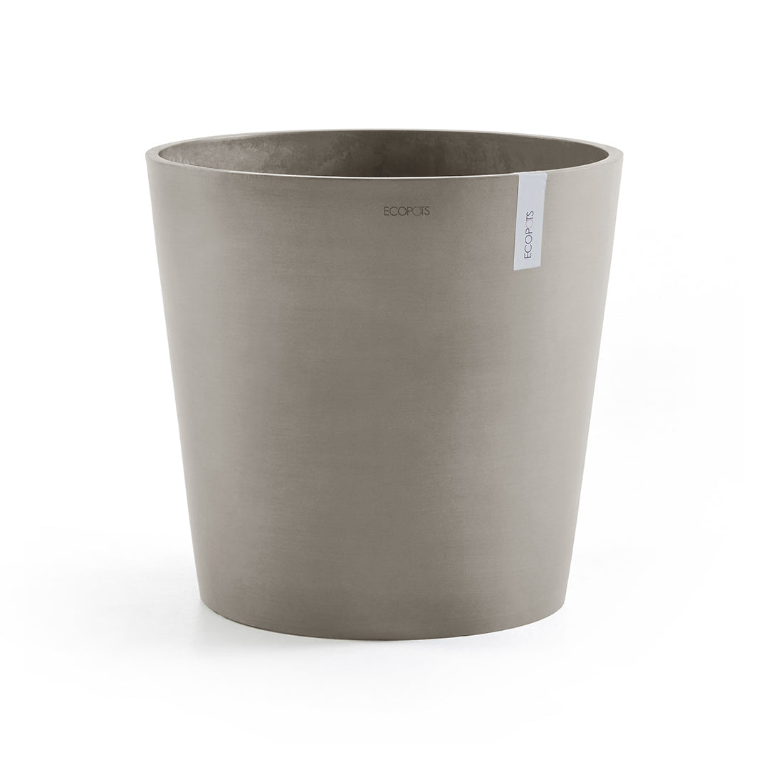 Ecopots Amsterdam Pflanzentopf – Ø 50 × 43,8 cm – Recycling-Kunststoff, Taupe