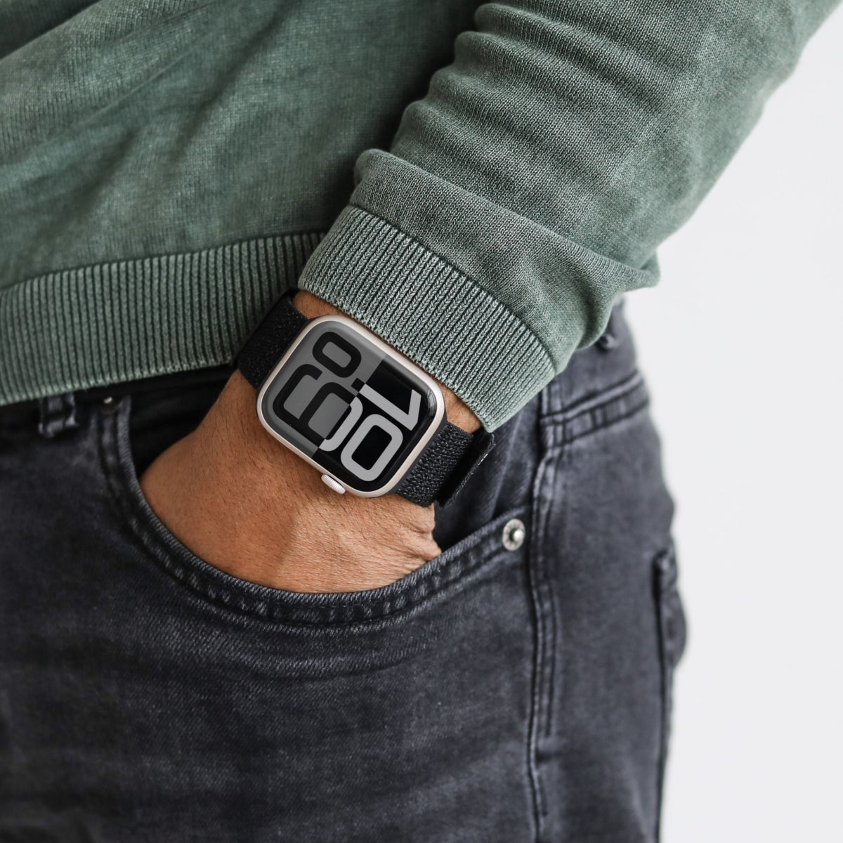Vonmählen Fitness Loop 2 – Armband Schwarz, für Apple Watch 44–49 mm
