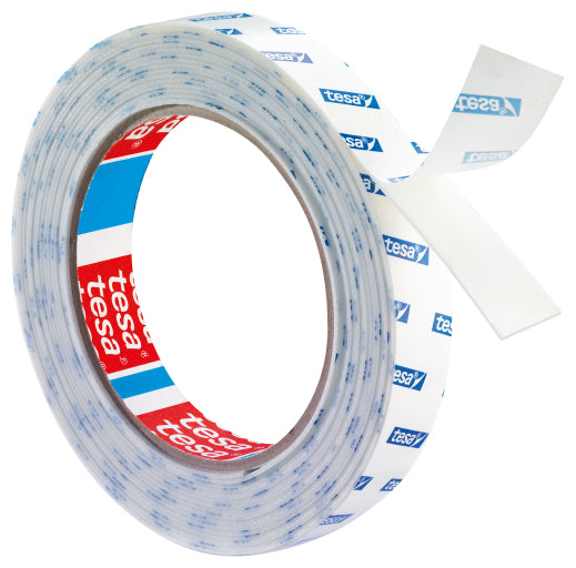 TESA Montageband feuchtraumbeständig – 19 mm × 5 m, weiss, für Metall/Keramik, Innen