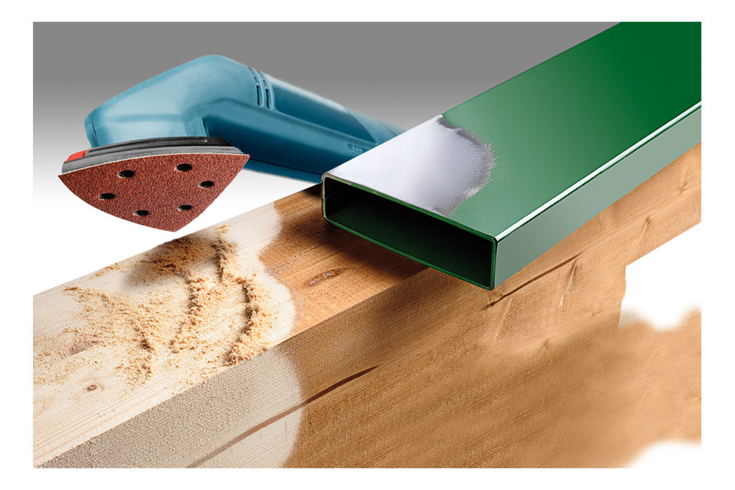 kwb Delta-Schleifblätter – für Holz, Metall, Stein usw. – 20 Stk – 8 × 60 / 6 × 120 / 6 × 180