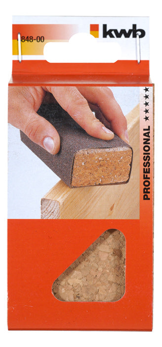 kwb Handschleifklotz – 60 × 40 × 100 mm – Kork