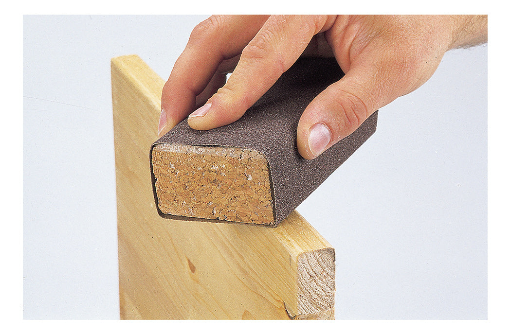 kwb Handschleifklotz – 120 × 80 × 40 mm – für Schleifpapier, Kork