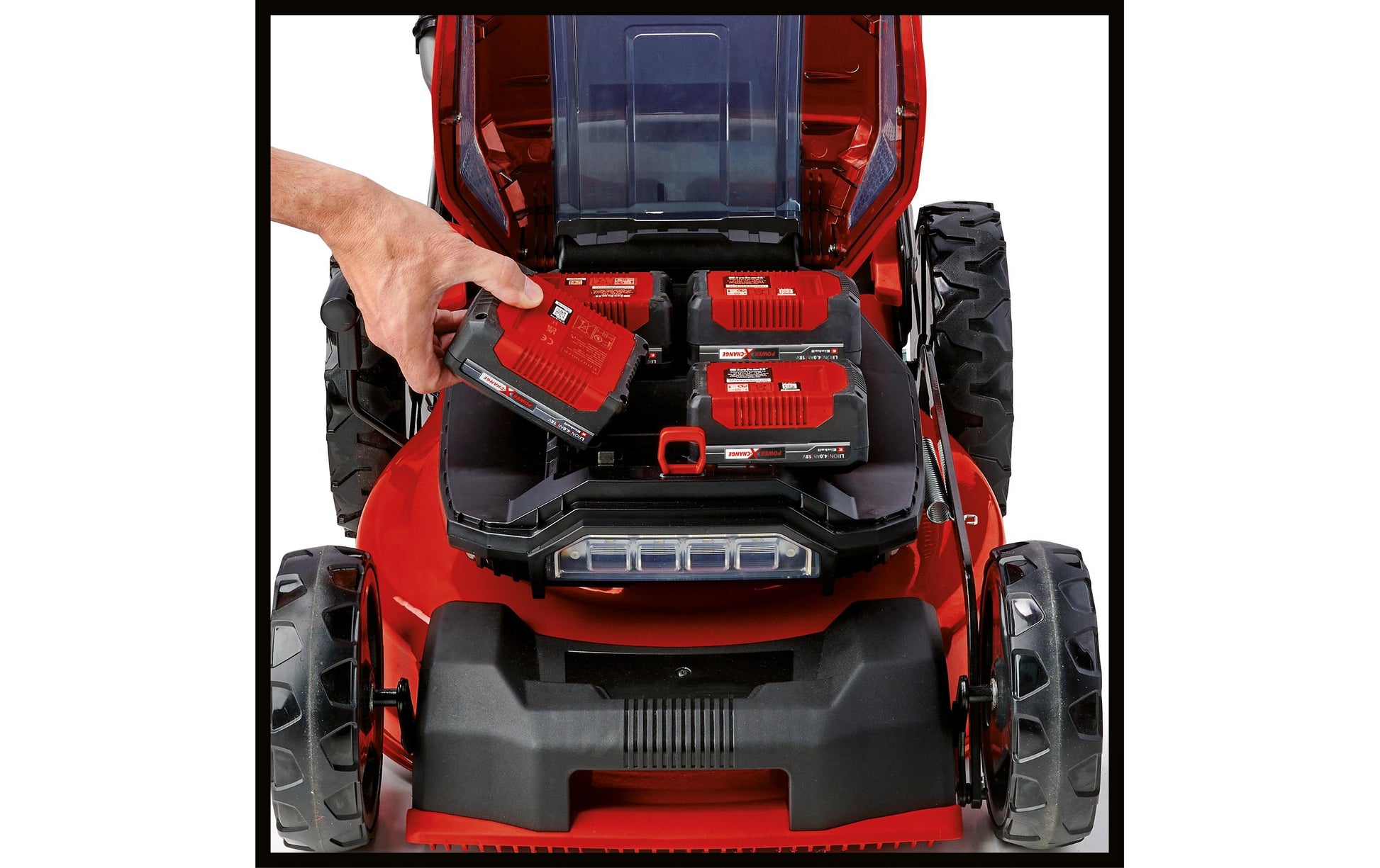 Einhell professional Einhell GP-CM 36/47 S Li BL Akku-Rasenmäher, bürstenlos – 18 V – Schnittbreite 47 cm – 4×4,0 Ah & 2 Ladegeräte