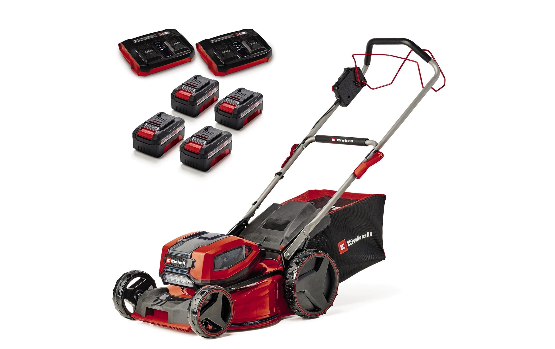 Einhell professional Einhell GP-CM 36/47 S Li BL Akku-Rasenmäher, bürstenlos – 18 V – Schnittbreite 47 cm – 4×4,0 Ah & 2 Ladegeräte