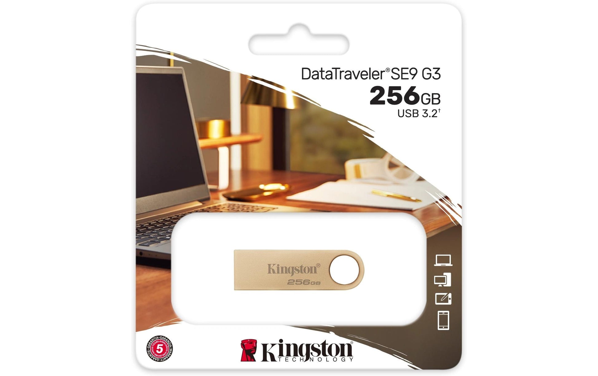 Kingston Technology Kingston DataTraveler SE9 G3 USB-Stick – 256 GB, USB 3.2 Gen 1, Metallgehäuse 220 MB/s