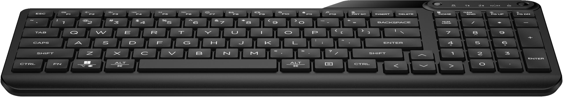 HP 475 Dual-Mode Wireless Tastatur – 100% – Membran – Bluetooth & 2,4 GHz – Schwarz