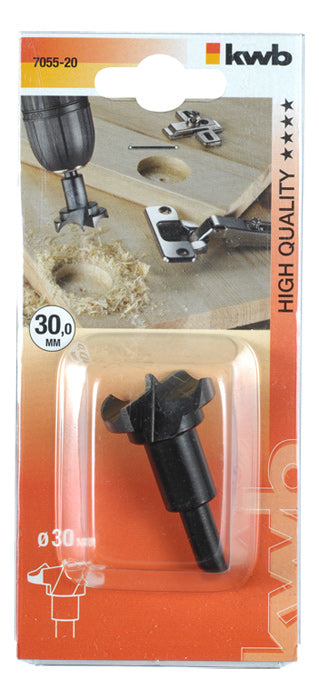 kwb Scharnierloch-Bohrer – Scharnierloch-Bohrer, 30 mm, Hartholz/Weichholz
