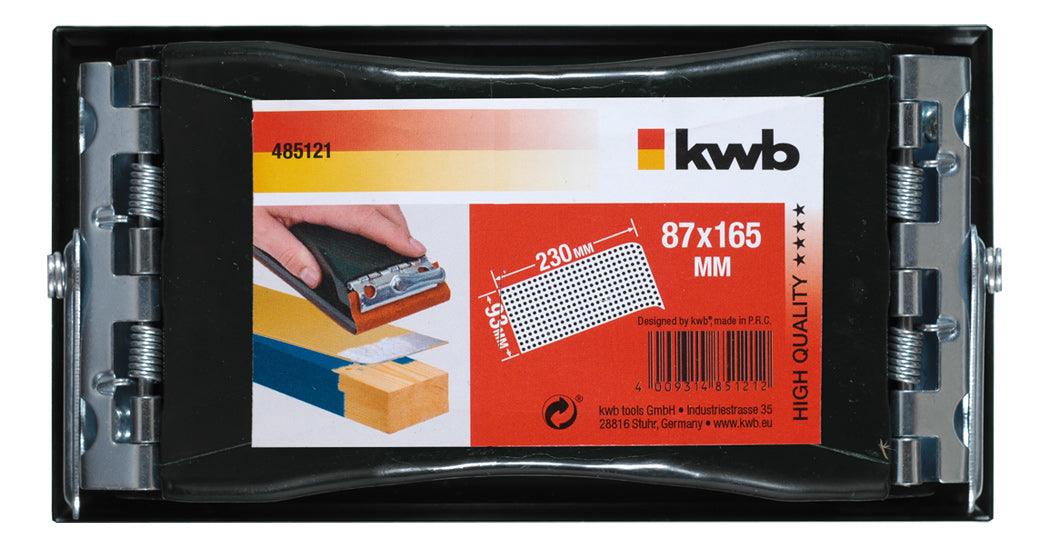 kwb 485121 Flexibler Handschleifer – Sandpapier 230 × 93 mm, Kunststoffgriff