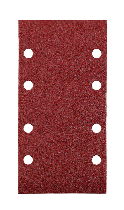 kwb Schleifpapier 185 × 93 mm Korund P240 – für Metall, Holz – 5 Stk – gelocht