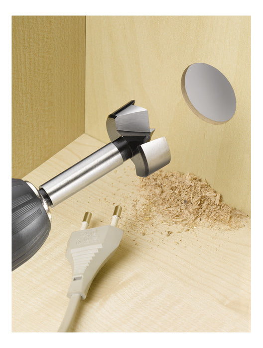 kwb Forstnerbohrer 30 mm Stahl Zylinderschaft 8 mm – für Holz – 2-Schneider