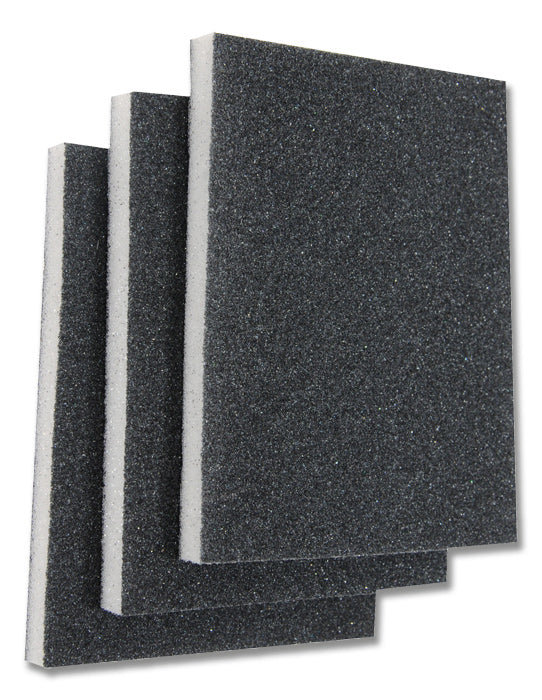 kwb Schleifschwamm 100 × 125 × 10 mm Siliciumcarbid auf Schaum – für Holz, Metall – 3 Stk