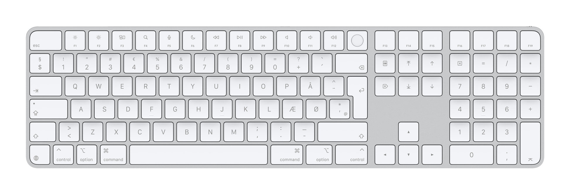Apple Magic Keyboard – Tastatur – Bluetooth & kabelgebunden (USB‑C) – mit Fingerabdruckscanner – für Mac