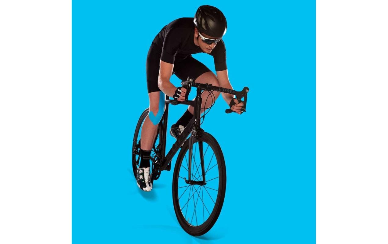 K-Tape Binde Kinesiotape – 50 mm × 22 m, blau, Baumwolle, Spandex, wasserabweisend