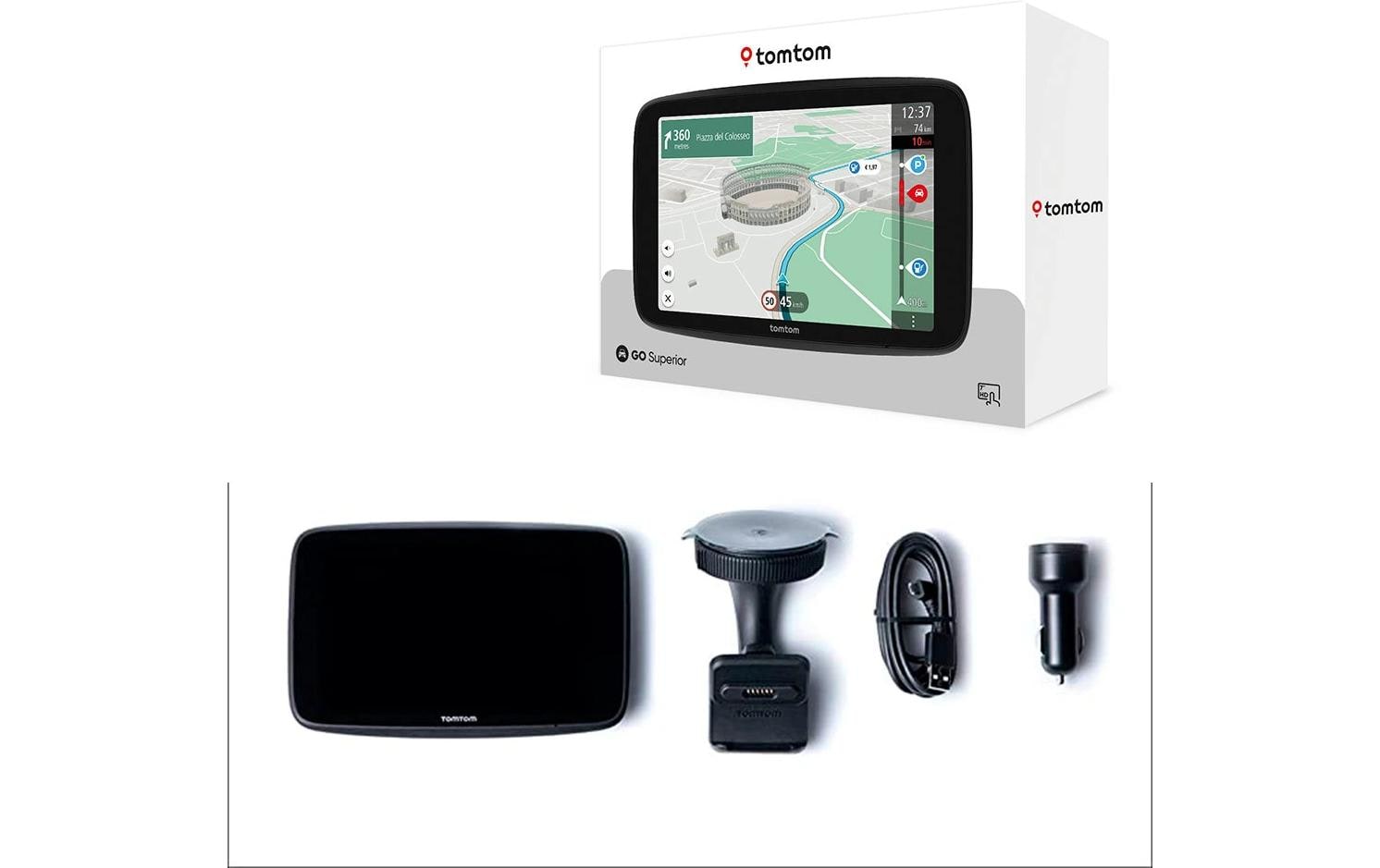 TomTom GO Superior 7 – 7" HD720 Interaktives Display (Touch), Schwarz