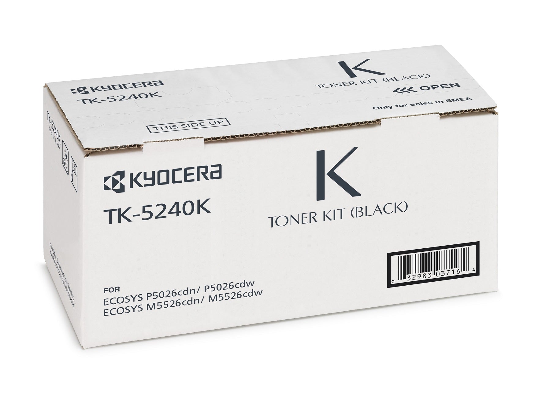 Kyocera – Toner TK-5240K – Schwarz, 4000 Seiten – für Kyocera M5526/M5526CDN/M5526CDW u. a.